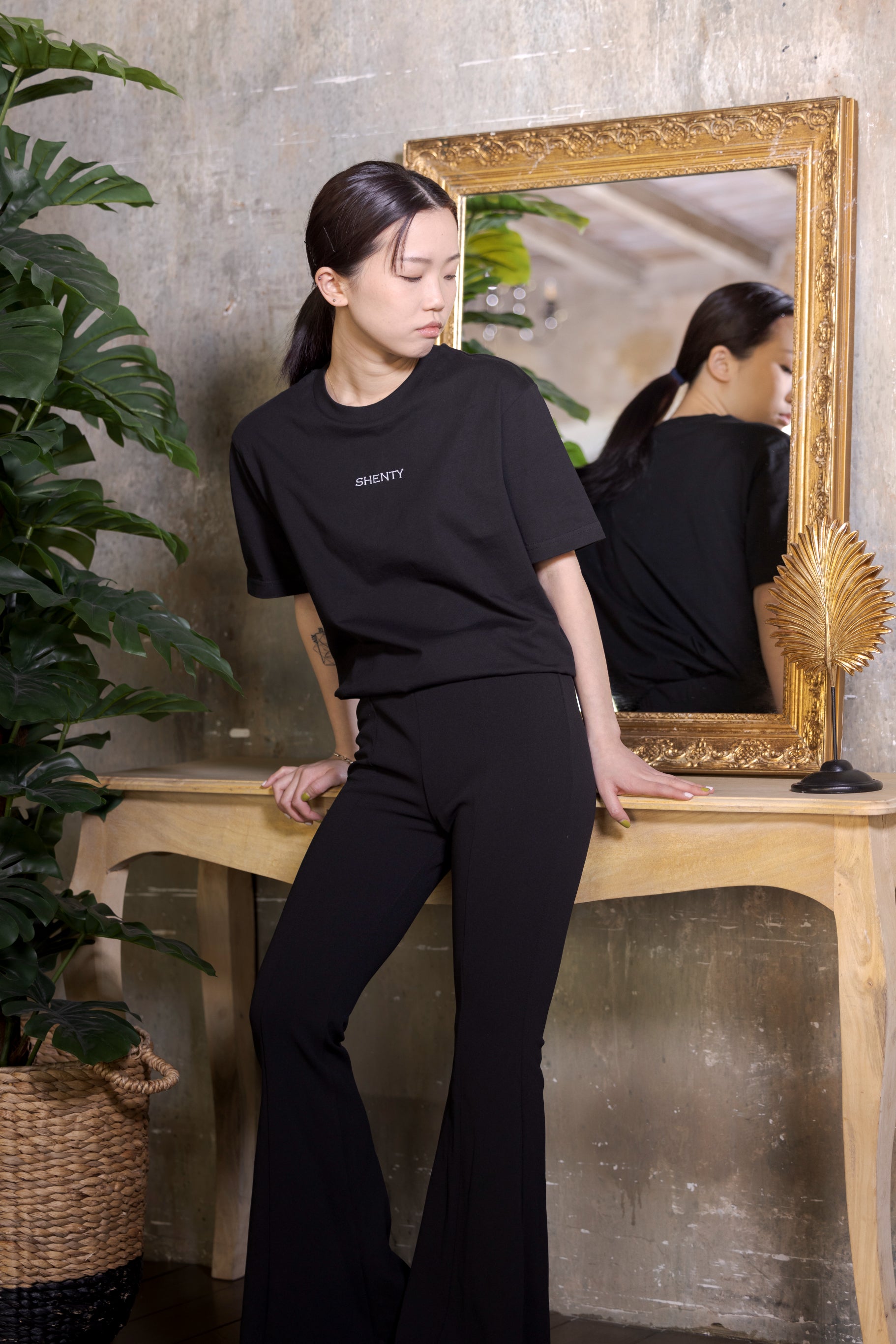 Camiseta cuadrada - Negro