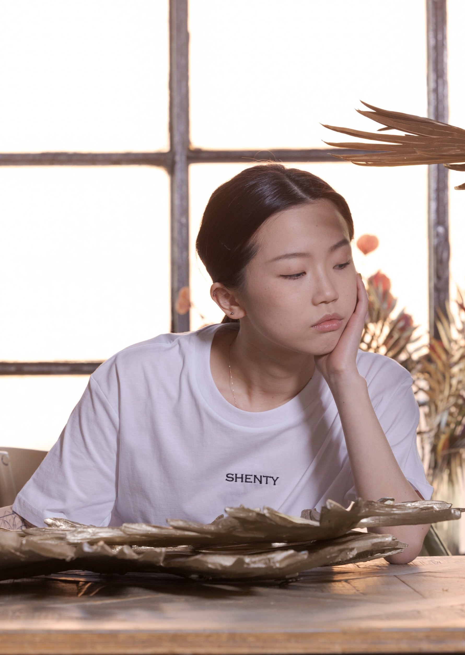 T-shirt oversized cotone organico bianca 3